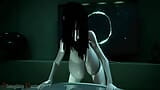 Sadako dari cincin menggoyangkan payudaranya yang besar snapshot 16