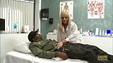 Black patient gets to fuck a blonde nurse in the office snapshot 1