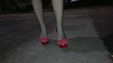 Giada Fishnet Heels Outdoor and Pedal Pumping snapshot 2