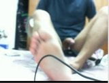 Hetero-Typen Füße vor der Webcam snapshot 4