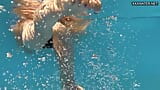 Blonde Latvian Nata Ocean swimming topless snapshot 11