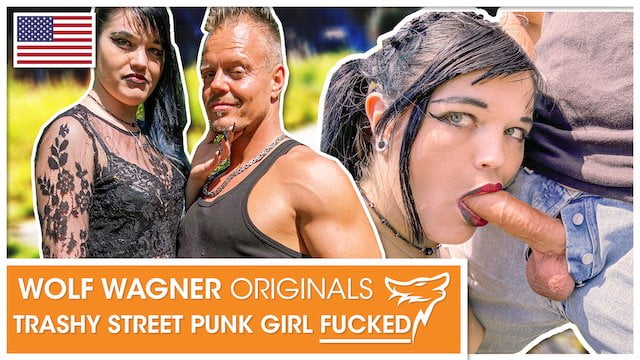 OUTDOOR fuck with Gothic teen Doreen! WolfWagner.com
