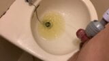 Small Penis With A Vibrator Sleeve Cumming And Pissing On Sink snapshot 9