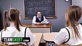 Wicked Rebels Angel Youngs și Samantha Reigns sunt lovite în detenție de către profesorul tocilar însetat - Innocent High snapshot 4