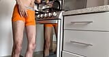 Dropping my boxers in the kitchen snapshot 2