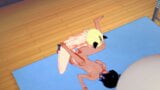 Yaoi Hentai 3D - Two CatBoys fucking misionary Sissy Boy snapshot 13