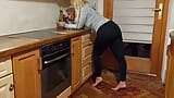 Amateur blonde mature wife enjoys sex in a kitchen snapshot 2