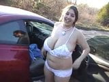 Big tits fingering in car snapshot 5