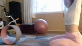 Aurora Willows using Yoga wheel for Headstand practice snapshot 5