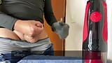 Asian Jerks off His Small Dick at Work and Ends up Cumming on His Boss's Desk - Uncensored snapshot 10