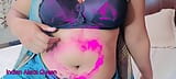 India caliente sexy bhabhi disfruta anal y coño follando durante holi festival snapshot 2