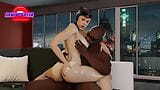 Catwomen getting dark boner breeded in a cowgirl pose snapshot 18