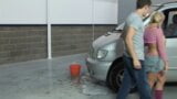 Horny sluts wash dude's car before they suck his tool snapshot 7