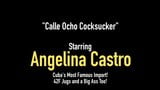 Kubanische BBW Angelina Castro lutscht den Schwanz eines Fremden! snapshot 1