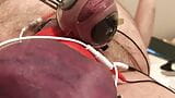 Estim Chastity Cage - 7inch dick stuffed into a one inch estim cage. Hands free orgasm snapshot 3