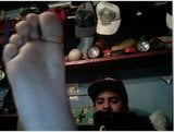 Kerl Füße vor der Webcam männliche Füße Torten Masculinos snapshot 18
