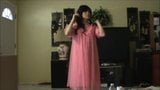 Asian sissy CD pink lingerie snapshot 13