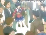 Anime colegiala follada por múltiples pollas snapshot 8