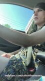 Hot trans girl Raven Thorne cums in the car snapshot 10