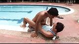 Latin Twinks Poolside Bareback Fuck snapshot 15