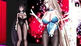 Asuna x Karin Dancing – Sexy Hasenanzug mit Strumpfhosen (3D HENTAI) snapshot 4