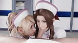 Luna et Aerith, infirmière, sucent une grosse bite, version 2 snapshot 10