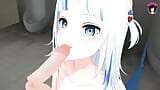 Vtuber Gura - Blowjob + Cum In Mouth (3D HENTAI) snapshot 2