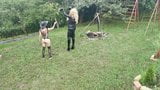 Horse training for blonde TV TS cunt by sexy goth domina pt1 snapshot 6