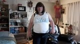 Crossdresser in new slut shirt snapshot 10