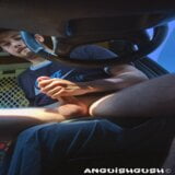 Jacking Off and Cumming in Car at Parking Lot - Anguish Gush snapshot 9