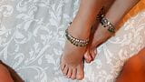 Beautiful small feet in anklets snapshot 9