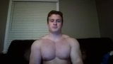 Off season beefy bodybuilder jerk off & cum snapshot 5