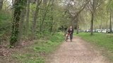 French blonde wife in public park snapshot 1