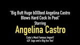 Il culo grosso, la tettona Angelina Castro succhia un cazzo duro in piscina snapshot 1