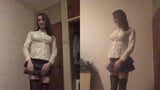 Stripping in my school girl uniform, how'd I do on may test? snapshot 2