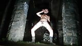 Male posing nude outdoors in public park 04 snapshot 4