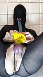 Drinking own piss while being caged in micro chastity cage snapshot 10