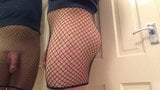 Black fishnet mini skirt surprise . snapshot 3