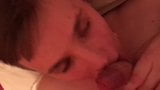 Twink sucks my daddy cock and I cum on his face snapshot 14