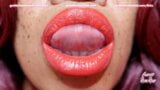 GODDESS ROSIE REED – LIPSTICK MOUTH FETISH WORSHIP – EBONY LIPS snapshot 9