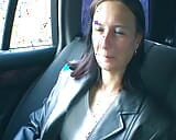 German beauty masturbating in the back of the car snapshot 4