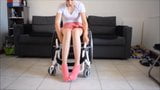 Paraplegic Girl Spasm without shoes snapshot 4