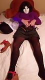 Cd in nylon tights, leotard. Cums on his pantyhose. snapshot 7
