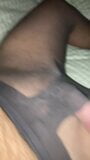 Pantyhose Fun Cock Wank snapshot 5