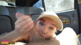 Taxi falso femenino - conductora toma el semen del pasajero snapshot 12