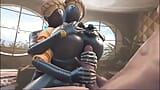 Robo Twins Jacking You And Using Thier Big Tits To Help snapshot 6