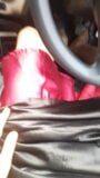 Masturbation wearing satin skirt while driving snapshot 8