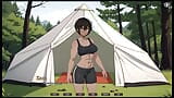 Tomboy Sex in forest HENTAI Game Ep.2 hot footjob in the tent ! snapshot 19