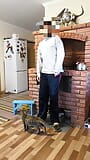 Jerking off my dick in the wood near the stove snapshot 1