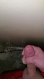 Cuckold cums on bathroom door listening to wife fuck snapshot 4